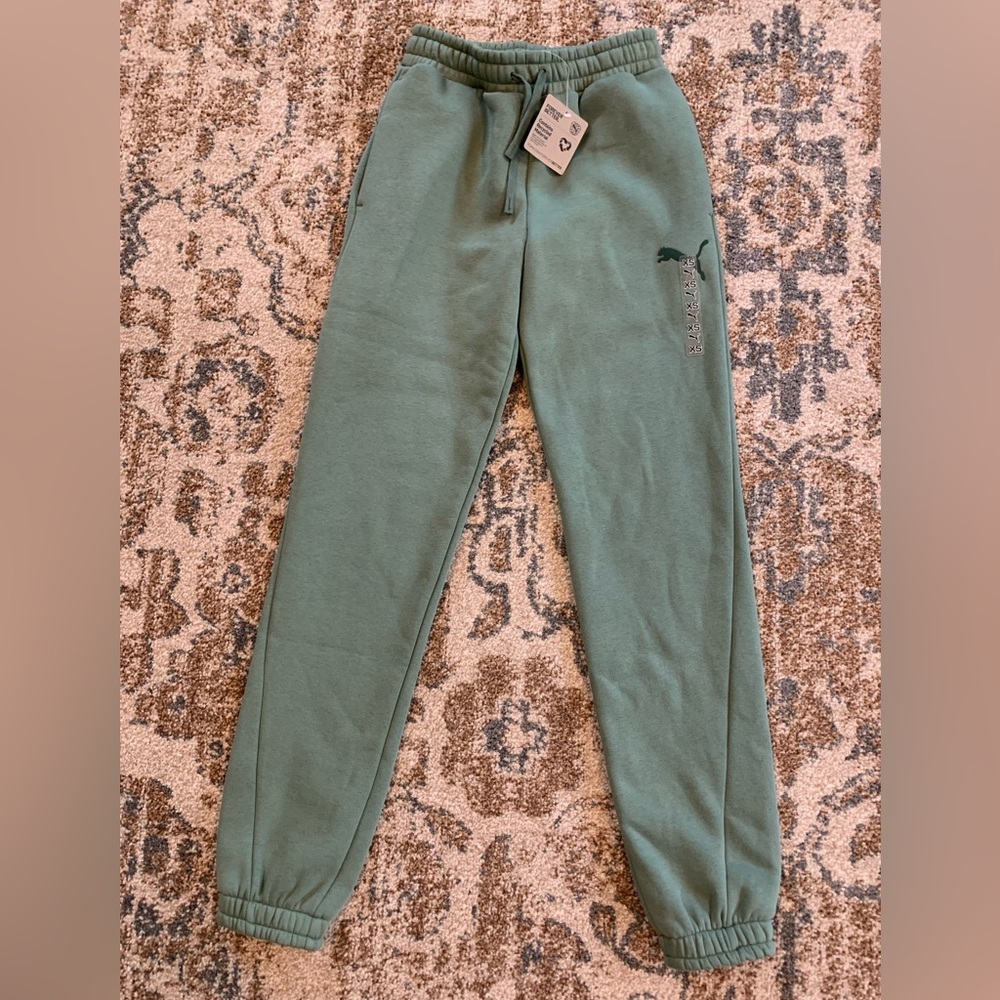 Puma Kids Green Jogger Pants